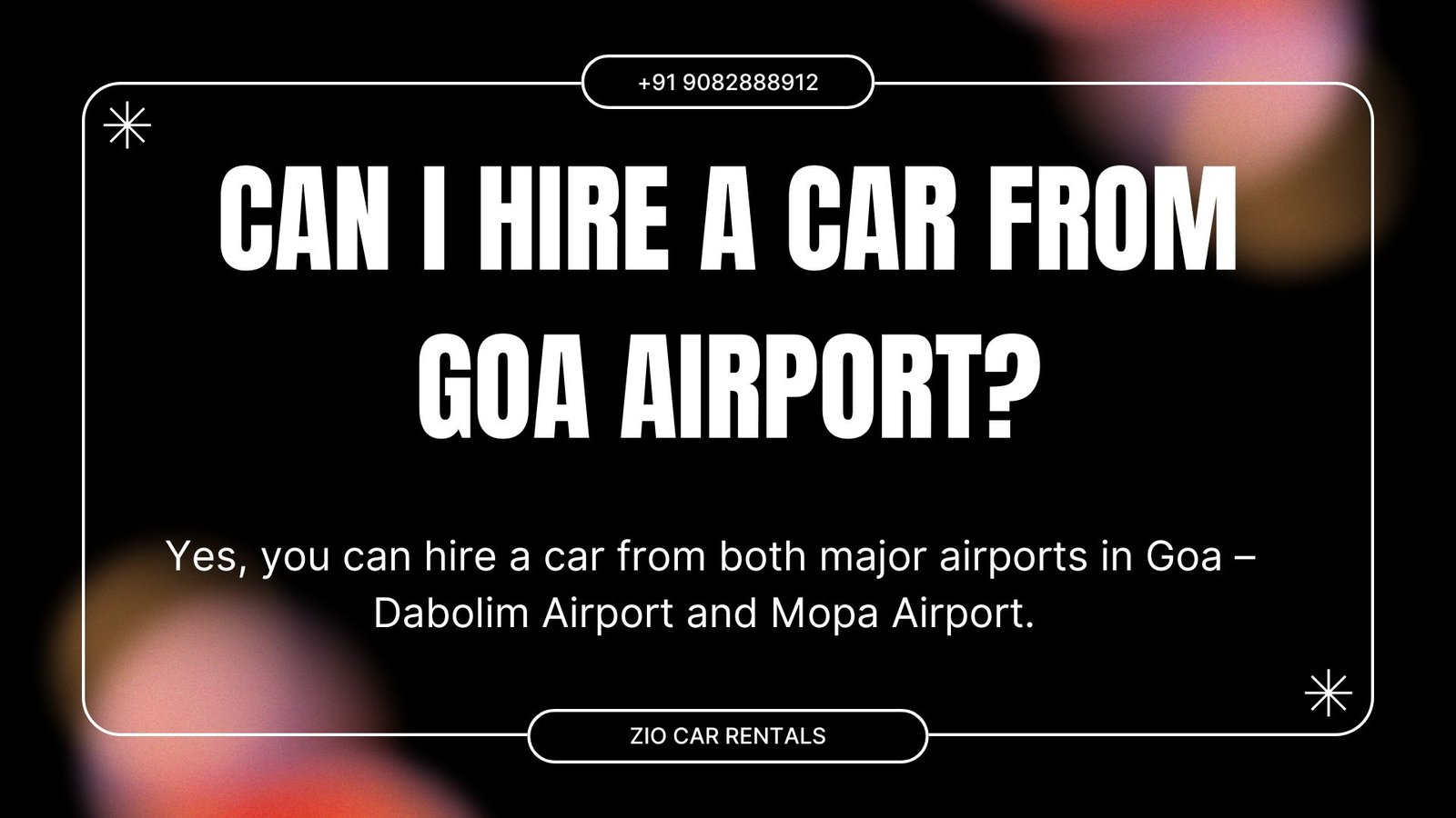 Can I Hire a Car from Goa Airport